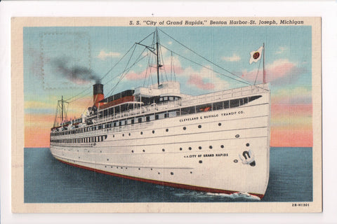 Ship Postcard - CITY OF GRAND RAPIDS - Steamer - MB0824