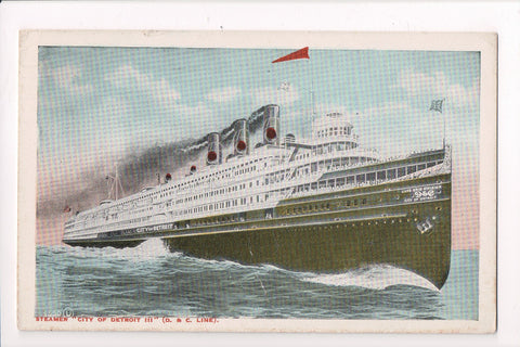 Ship Postcard - CITY OF DETROIT III - D and C Line - R01121
