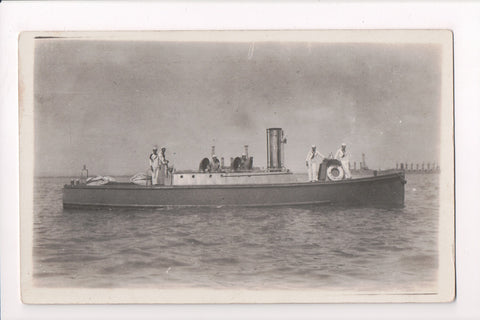 Ship Postcard - WYOMING - navy sailor boys - RPPC - sw0003