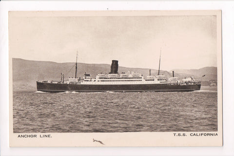 Ship Postcard - CALIFORNIA - TSS California - Anchor Line - w00