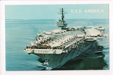 Ship Postcard - AMERICA - USS America - w00031