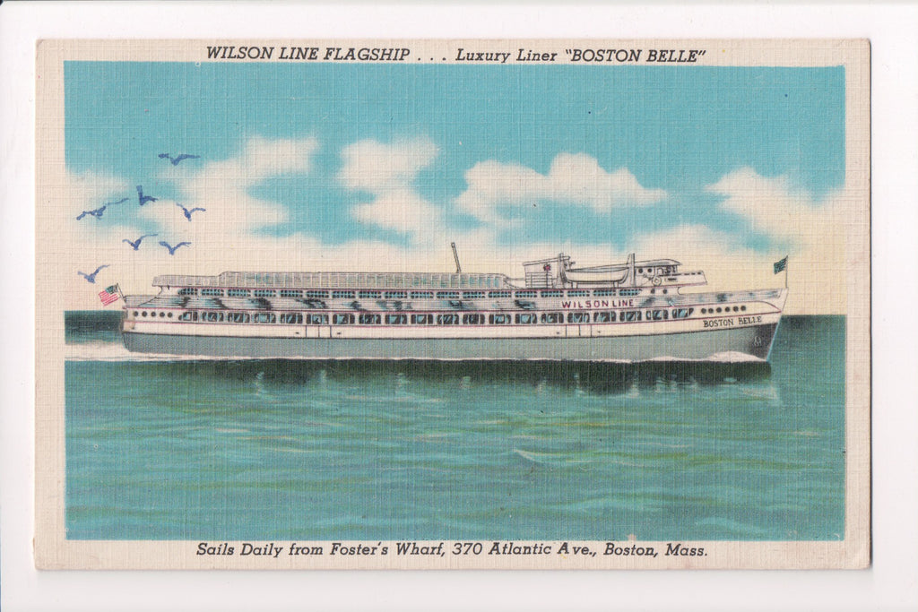 Ship Postcard - BOSTON BELLE - Wilson Line Flagship - w04193