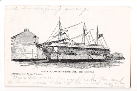 Ship Postcard - CONSTITUTION - Frigate Old Ironside - w04268