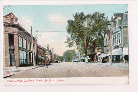 MA, Rockland - Union St looking North, Gladstone Block - T00074
