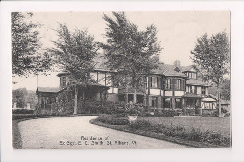VT, St Albans - Ex Gov E C Smith residence - @1908 postcard - T00276