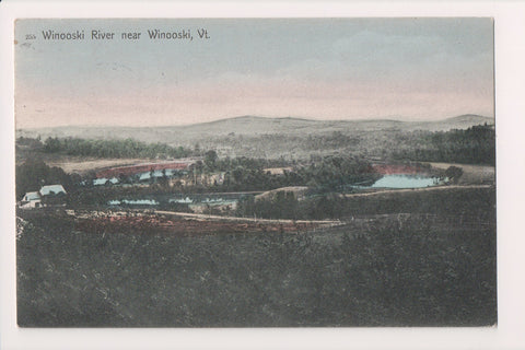 VT, Winooski - Winooski River and surrounding area postcard - T00304