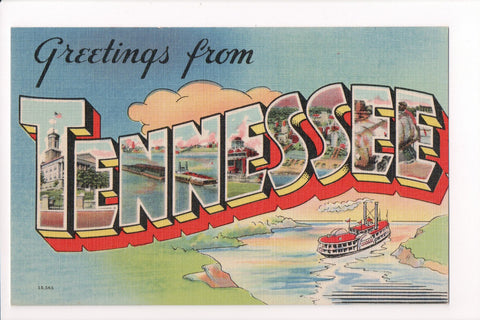 TN, TENNESSEE - Greetings from, Large Letter postcard - C08598