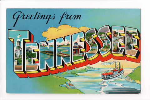 TN, TENNESSEE - Greetings from, Large Letter postcard - MT0012