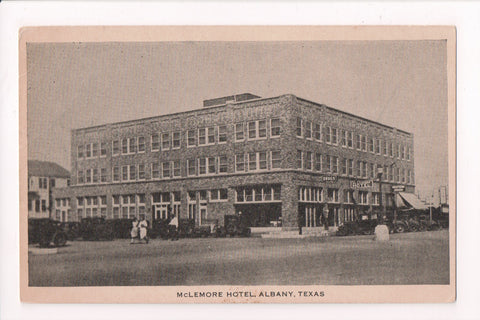 TX, Albany - McLemore Hotel - plain back, but shape of a postcard - G03305