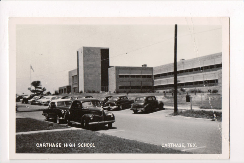TX, CARTHAGE - Carthage High School RPPC - A06818