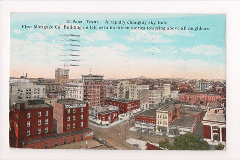 TX, El Paso - Bird Eye, W K RAMSEY, New Hotel Cosmos, Thornhill Florist - CP0531