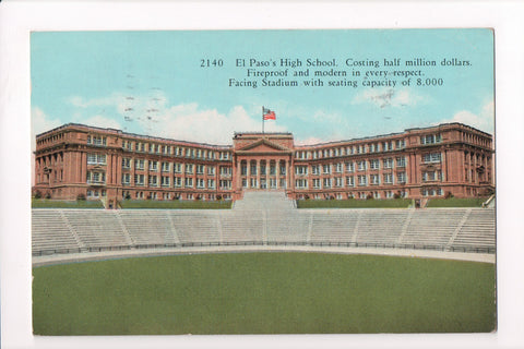 TX, El Paso - High School - Stadium - view from @1937 - B17046