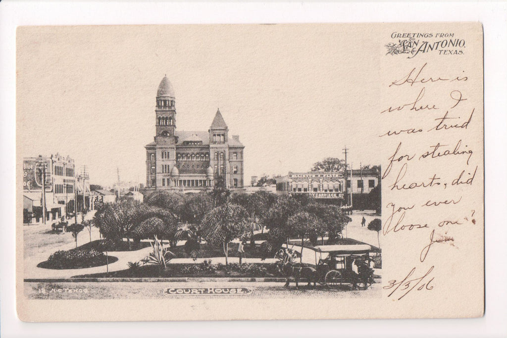 TX, San Antonio - Court House, Greetings from - Nic Tengg - CP0263