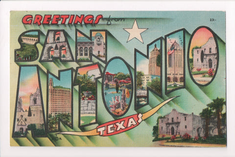 TX, San Antonio - Greetings from, Large Letter postcard - G17035