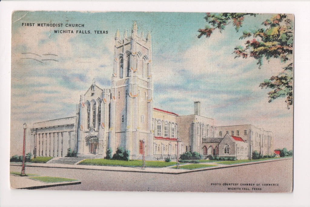 TX, Wichita Falls - First Methodist Church - @1946 postcard - B05058