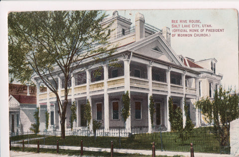 UT, Salt Lake City - Bee Hive House close up postcard - CP0340