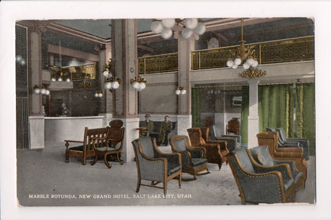 UT, Salt Lake City - New Grand Hotel, Marble Rotunda postcard - F03210