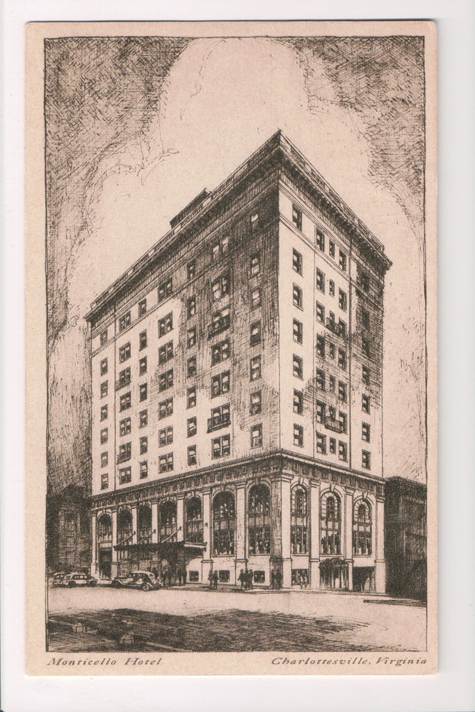 VA, Charlottesville - Monticello Hotel - @1948 postcard - A17152