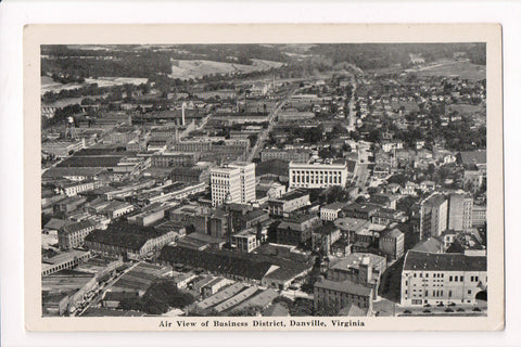 VA, Danville - Business District BEV postcard - B17198