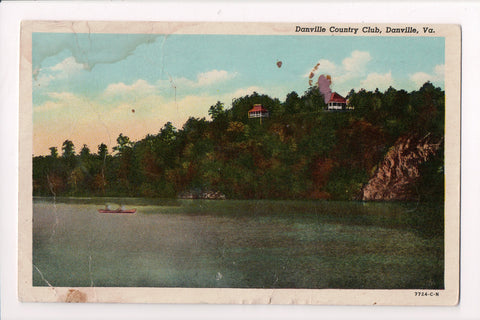 VA, Danville - Danville Country Club - D03077 - postcard **DAMAGED / AS IS**