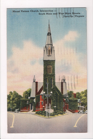 VA, Danville - Mount Vernon Church, @1943 postcard - w03162