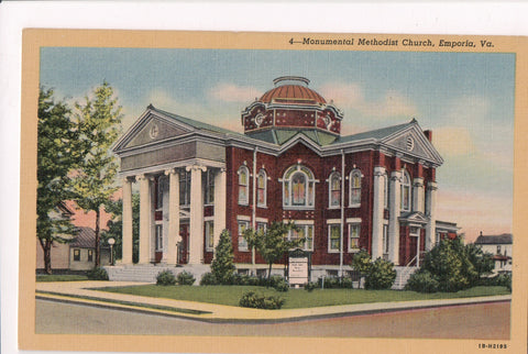 VA, Emporia - Monumental Methodist Church postcard - C04174