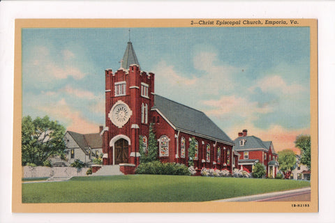 VA, Emporia - Christ Episcopal Church - Harry P Cann postcard - VA0018
