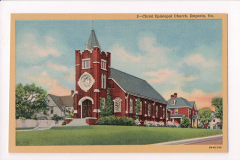 VA, Emporia - Christ Episcopal Church - Harry P Cann postcard - VA0018