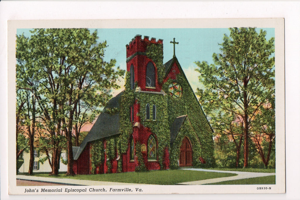 VA, Farmville - Johns Memorial Episcopal Church, @1944 postcard - w00991