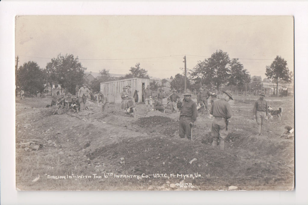 VA, FORT MYER - 6th Infantry Co USTC RPPC (ONLY Digital Copy Avail) - B08280