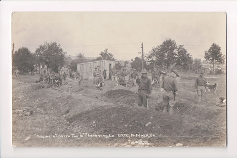 VA, FORT MYER - 6th Infantry Co USTC RPPC (ONLY Digital Copy Avail) - B08280
