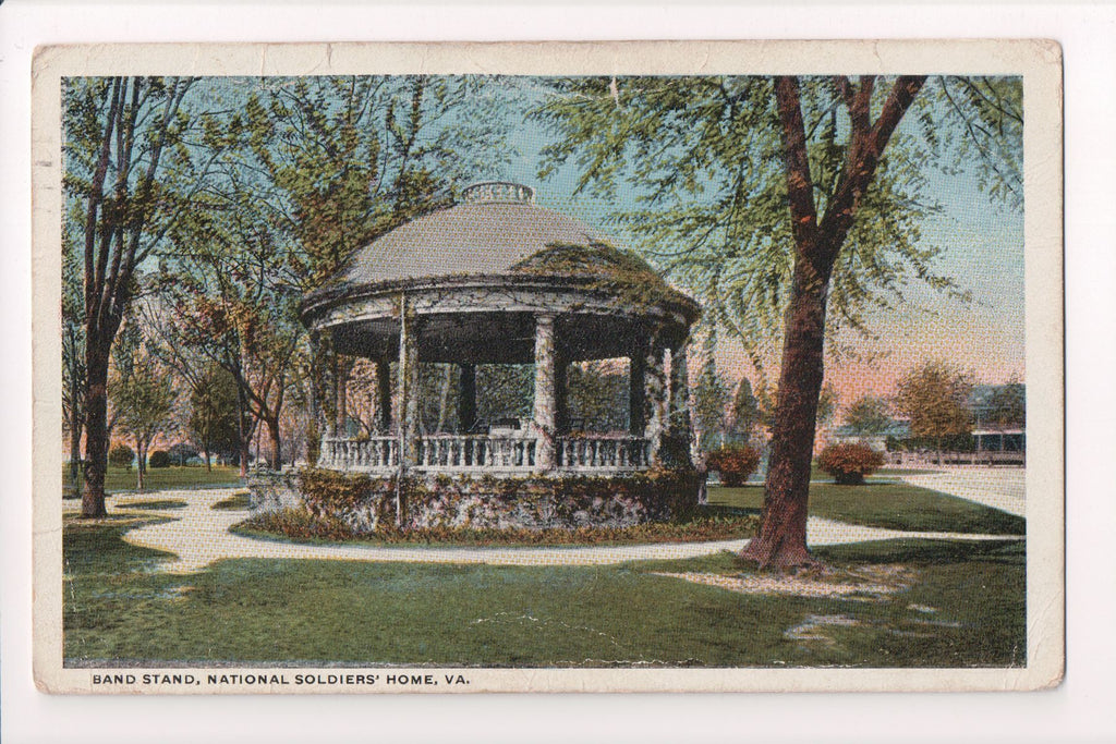 VA, Hampton - National Soldiers Home Band Stand closeup - CP0185