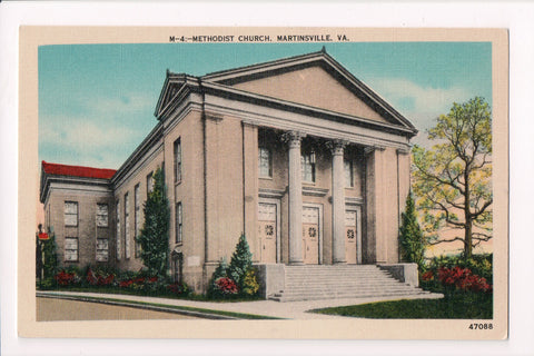 VA, Martinsville - Methodist Church, vintage postcard - VA0053