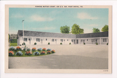 VA, Port Royal - Powers Motor Court, US 301, vintage postcard - w00491