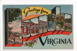 VA, Roanoke - Greetings from, Large Letter postcard - B08267