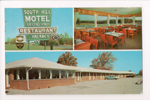 VA, South Hill - South Hill Motel and Restaurant, vintage postcard - B17219