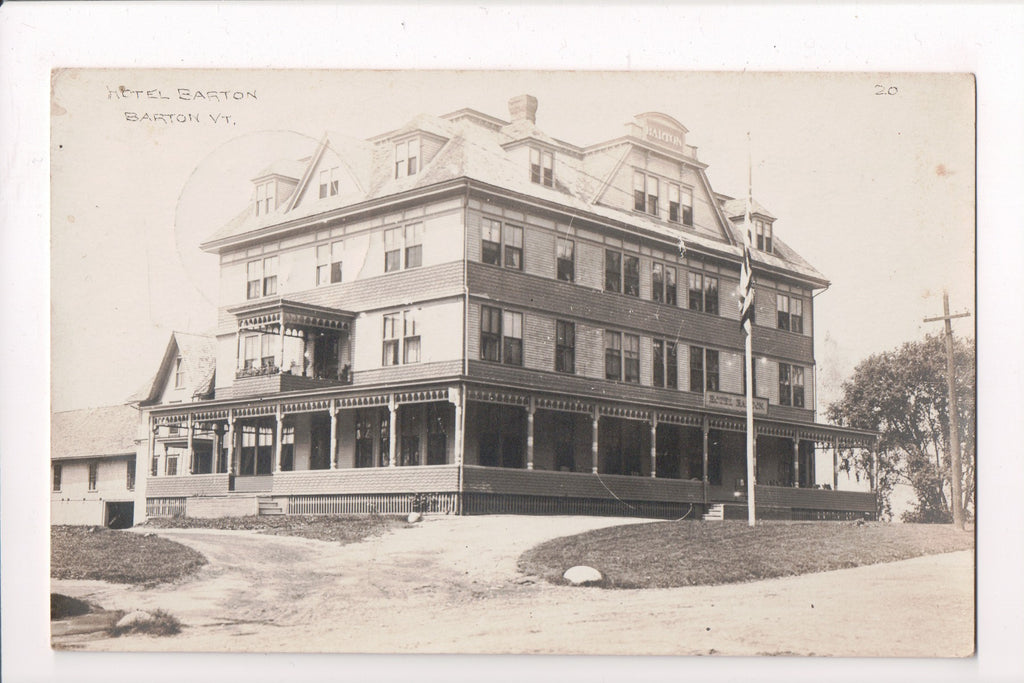 VT, Barton - Hotel Barton closeup - RPPC - A10053