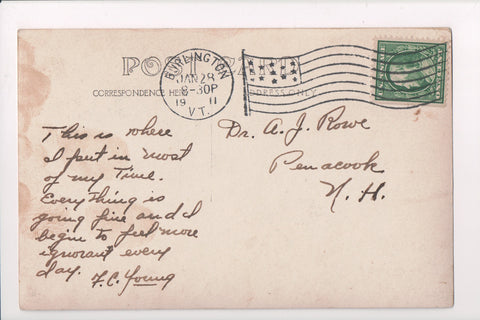 pm FLAG KILLER - VT, Burlington - 1911 cancel - SH7226