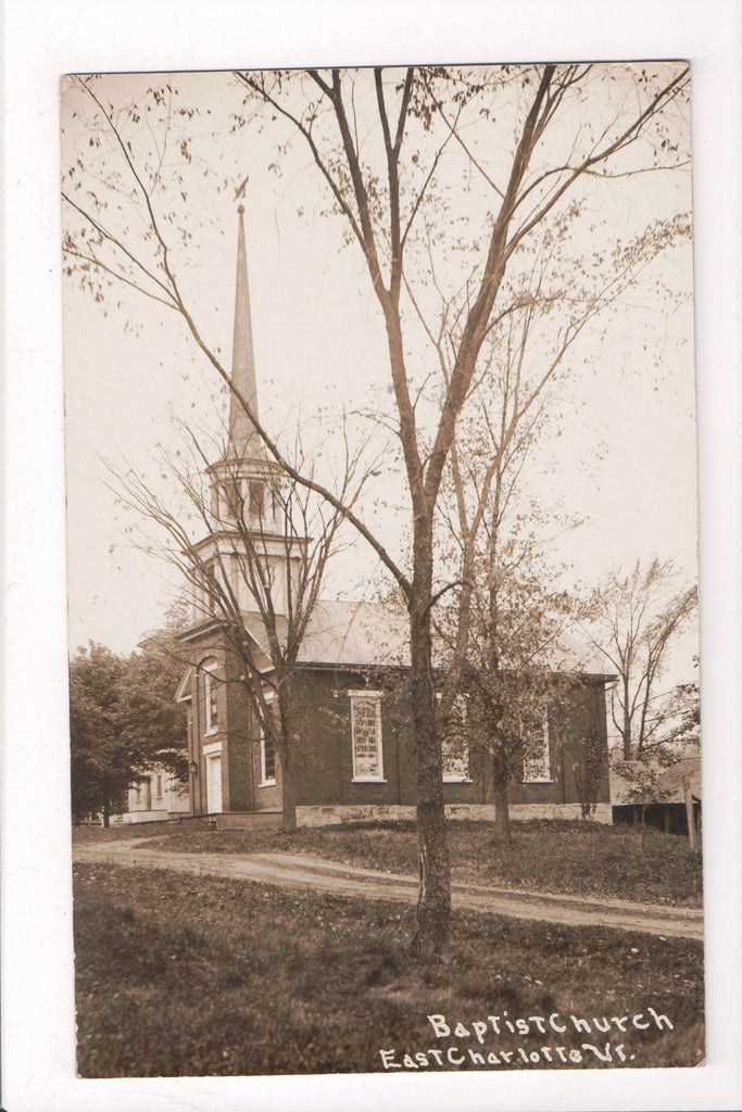 VT, East Charlotte - Baptist Church - RPPC - A12245