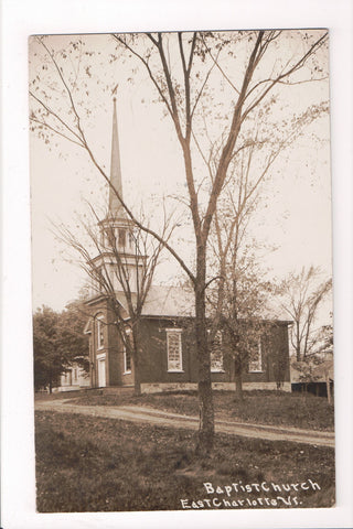 VT, EAST CHARLOTTE - Baptist Church - RPPC - A12245