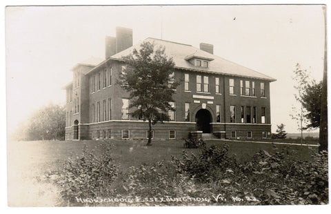 VT, Essex Junction - High School - RPPC - JJ0753