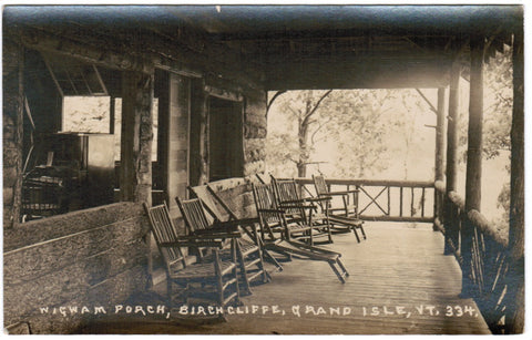 VT, Grand Isle - Birchcliffe - Eastern Illustrating Co RPPC - R01082