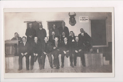 VT, GRANITEVILLE - Foresters of America - members posing on stage - RPPC - D08201
