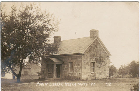 VT, Isle LaMotte - Public Library - RPPC - T00042