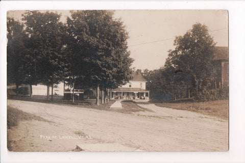 VT, Lowell - Park, house with lots of stuff on it - RPPC - J04254