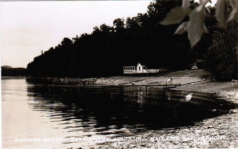 VT, Malletts Bay - Champlain Club, beach - RPPC - R01088