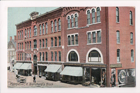 VT, MONTPELIER - Blanchard Block, Frank A Adams, Brooks Post GAR Hall - A12187