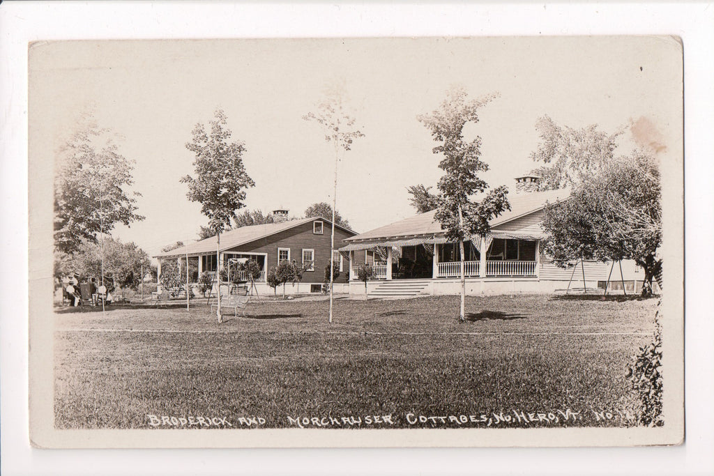 VT, NO HERO - Broderick and Morchauser Cottages - RPPC - SH7205