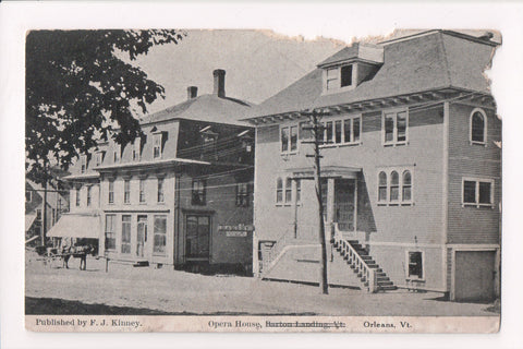 VT, ORLEANS - Opera House, Bakery sign - z17077 - postcard **DAMAGED / AS IS**