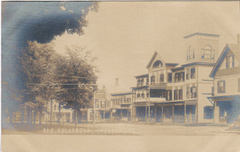 VT, Chester - Fullerton, street scene, buildings - RPPC - SH7223